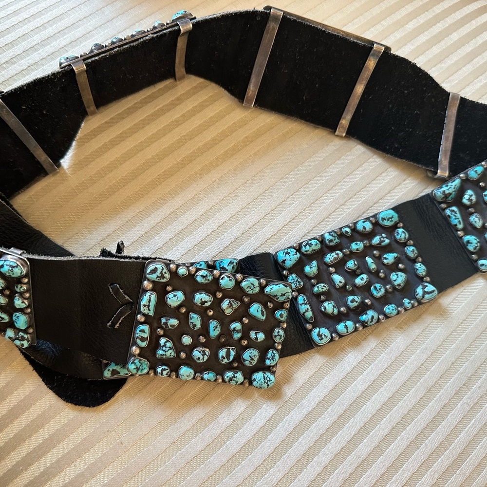 Navajo Natural Turquoise Concho belt
